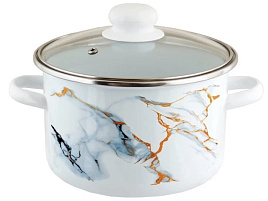 Кастрюля эмаль 4л 1RD201S/5974 Мрамор