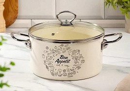 Кастрюля эмаль 3,5л Y4-9060/486659/9259 Daniks Bon Appetit индукция