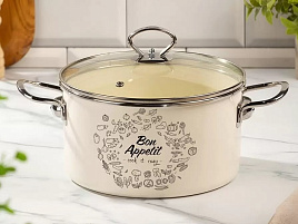 Кастрюля эмаль 3,5л Y4-9060/486659/9259 Daniks Bon Appetit индукция