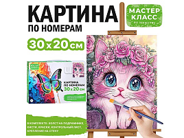 Картина для раскрашивания 20*30 MKR3020-105 Кошечка, по номерам
