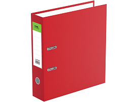 Папка регистратор 7см. СТАММ ММ-31826 "Стандарт", бумвинил, с карманом на корешке, красная