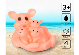 Игрушка для ванны (набор) 7072659 Свинка-пищалки 4шт