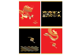 Тетрадь 80л.  Т5ск80_лм_тф 12070 "Dragon", матовая ламинация , тиснение фольгой