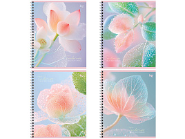 Тетрадь 96л. на спирали  Т5гр96_лс 57654 "Цветочная нежность", soft-touch ламинация