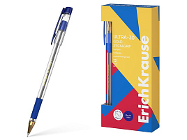 Ручка Erich Krause 61109 ULTRA-30 Gold Stick&Grip Classic 0.7, Super Glide Technology, цвет чернил синий