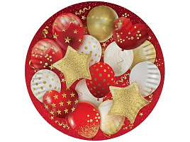 Тарелка бумажная 18см 77550 Воздушные шары/Яркий праздник 6шт