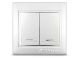 Выключатель 2 кл. СП Севиль 10А с инд. бел С0123