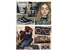 Альбом для рисования 48л. BG АР4гр48 08651 "Коллаж" на спирали