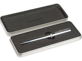 Ручка BRUNO VISCONTI 20-0357/10 "Boston", корпус серебро, 0,7 мм, футляр, синяя