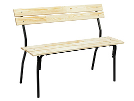 Лавка садовая 118*51*86см дерево+металл 175-006