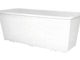 Кашпо цветочное балконное Basil L40 221600633 мраморный 6652