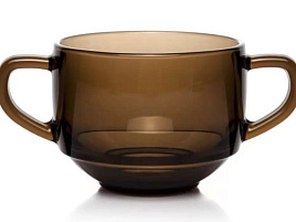 Бульонница стекло 480мл 53772  Дымка Броунз