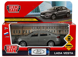 Машина металлическая VESTA-12-DGR LADA vesta 11,5 см, двери, темно-серый, кор.