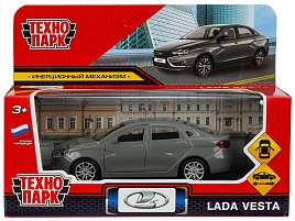 Машина металлическая VESTA-12-DGR LADA vesta 11,5 см, двери, темно-серый, кор.