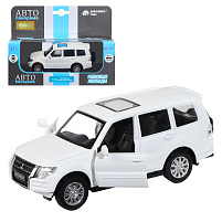 Машина металлическая JB1251430 1:43 Mitsubishi Pajero белый, откр. двери.