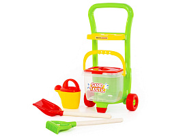 Тачка 38340 набор №394 лопата, грабли, ведро, лейка