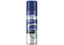Гель для бритья PR Gillette 200мл.Series Очищающий с углем (Gillette)