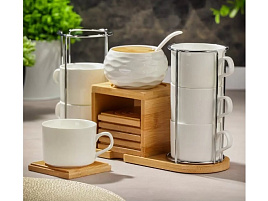 Сервиз чайный 13 пр 393084 Y44593 металлическая подставка в/уп