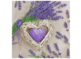 Салфетки 33*33 3-сл 20шт Home Collection Classic Лаванда и сердце
