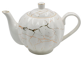 Чайник заварочный керамика 950мл 176-110 Золотой мрамор в/уп