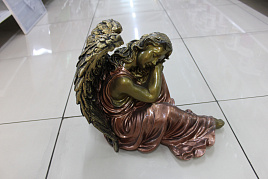 Статуэтка ИА-73 Ангел на отдыхе черный 41*45*35см