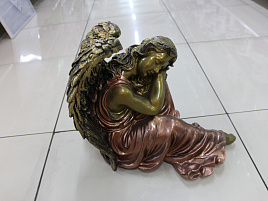 Статуэтка ИА-73 Ангел на отдыхе черный 41*45*35см