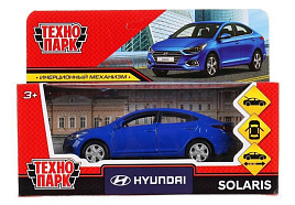 Машина металлическая SOLARIS2-12-BU HYUNDAI SOLARIS, 12 см, двери, багажн, инерц, синий, кор.