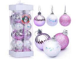 Набор шаров 4см S2016 Мерцание 24шт