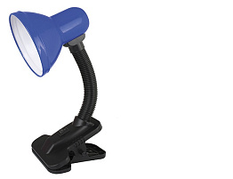 Лампа настольная офисная Ultraflash UF-320 С06 синий, прищепка 6299