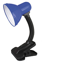 Лампа настольная офисная Ultraflash UF-320 С06 синий, прищепка 6299