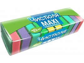 Губка для посуды Чистюля 10шт Макси(НХК)П0305/2262