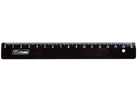 Линейка 16см. ЛН04 пластиковая, черная