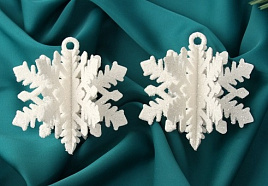 Подвеска Снежинка объемная 10499902 2шт