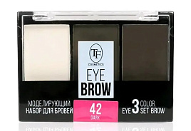 Тени для бровей Триумф СТЕВ04 набор 3шт.моделирующий Eyebrow 3 Color Set т.42 темный
