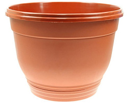 Кашпо цветочное 3л Цегла 001238 терракот с поддоном