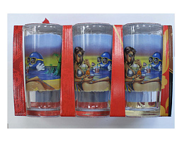 Набор стаканов 6шт 1256 Девочки на пляже