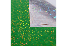 Пленка голографическая 10486172 Калейдоскоп  зеленая 70*1м