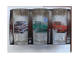Набор стаканов 6шт 1289 Машины