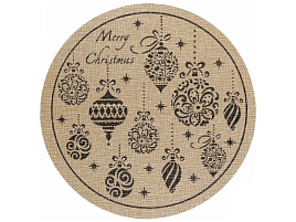 НГ Салфетка сервировочная 37см Новогодние игрушки 898-144