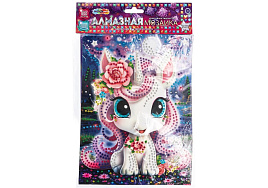 Алмазная мозаика 17*23 113864 Единорожка