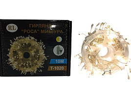 Электрогирлянда проволока 10м желтая мишура Т-1020