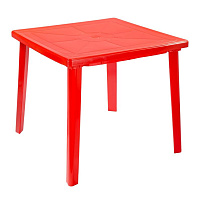 Стол пластик квадрат (800*800*710мм) 2833 красный