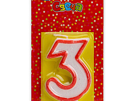 Свеча-цифра "3" с-2408