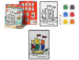 Аппликация насыпь на клей 1110 Кораблик