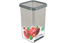 Банка для сыпучих пластик 1,6л Crystal 02811