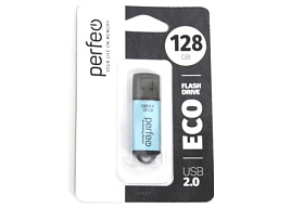 Флеш-драйв Perfeo USB 128Gb E01 Blue (синий) economy series