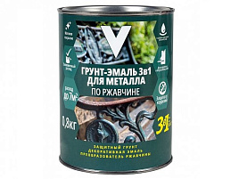 Эмаль-грунт 3в1 белая 0,8кг по ржавчине V 4390