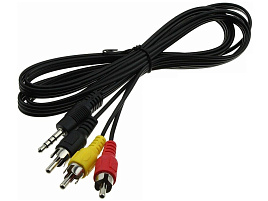 Кабель Сигнал (Jack) 3,5Дж-3RCA 3,0 м