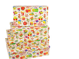 НГ Набор коробок 4в1 Новогодние подарки ПП-7234 (15*11*7-9*5*4)