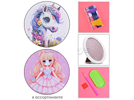 Алмазная мозаика 20см 00-7589 Девочка Анимэ